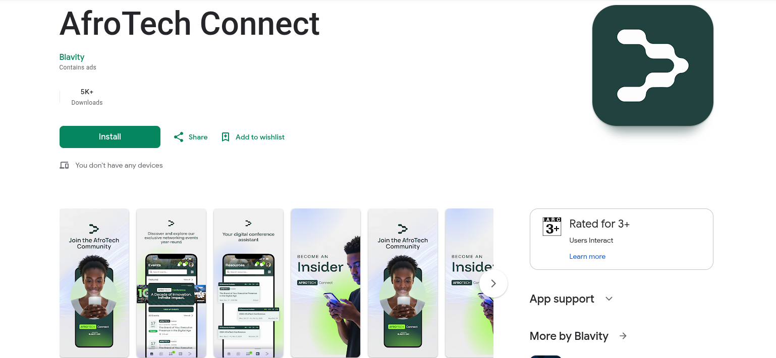 AfroTech Connect Android app