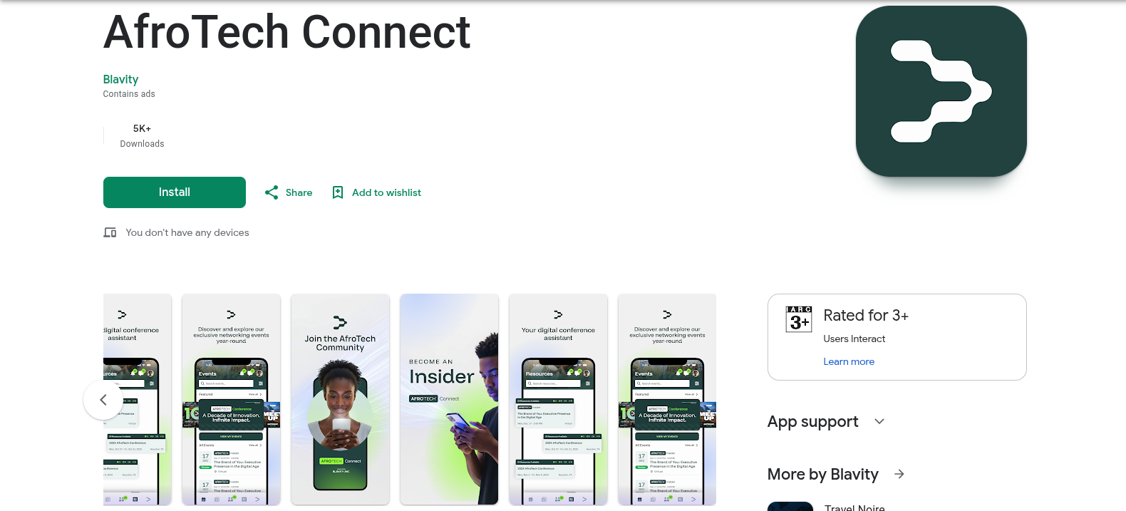 AfroTech Connect iOS app on the App Store