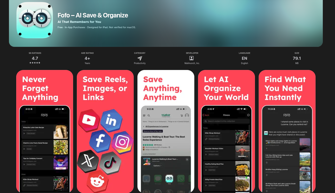 FOFO iOS app